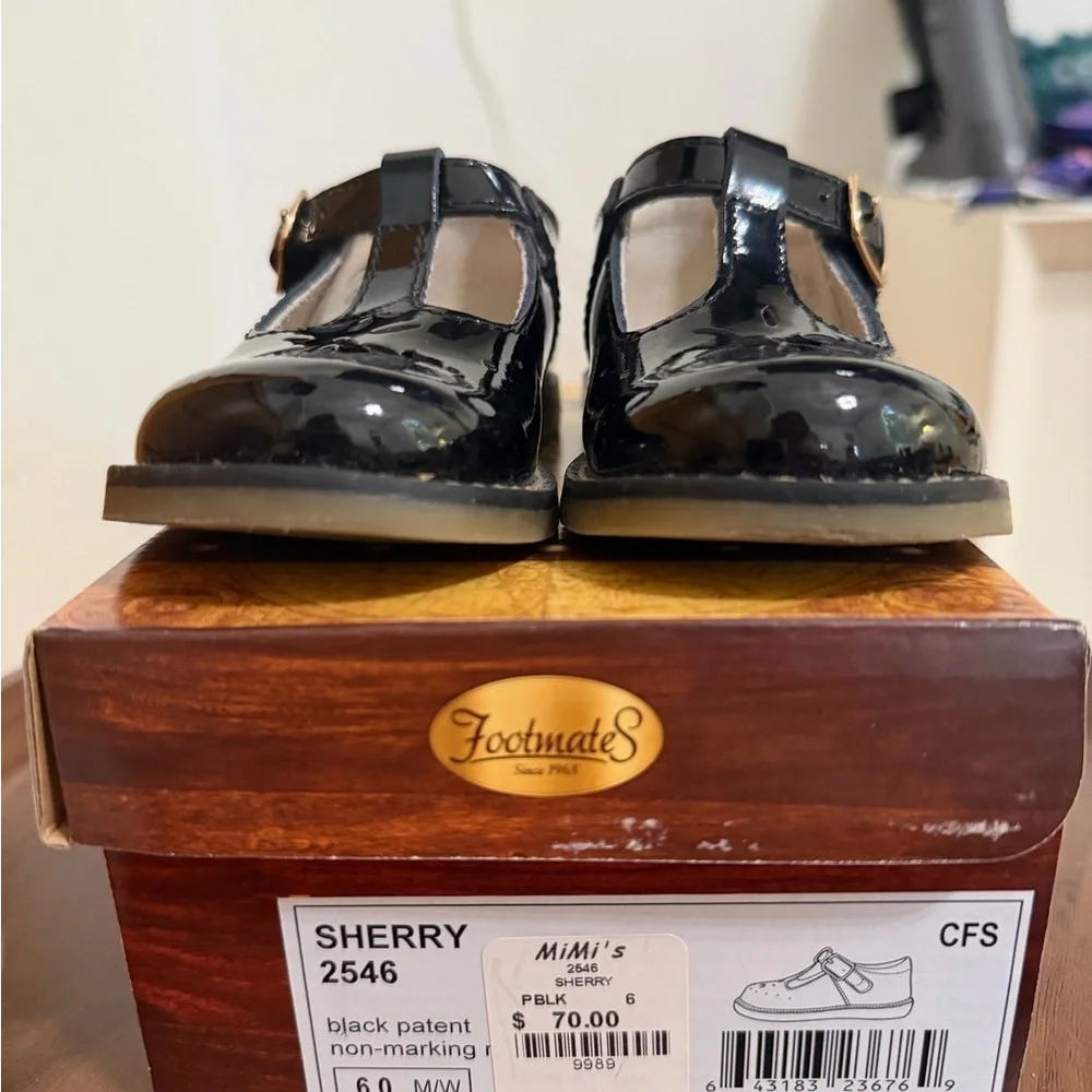 Footmates Sherry Black Patent Shoes